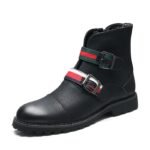 A248-96955-f105 Belt High Top Leather Shoes