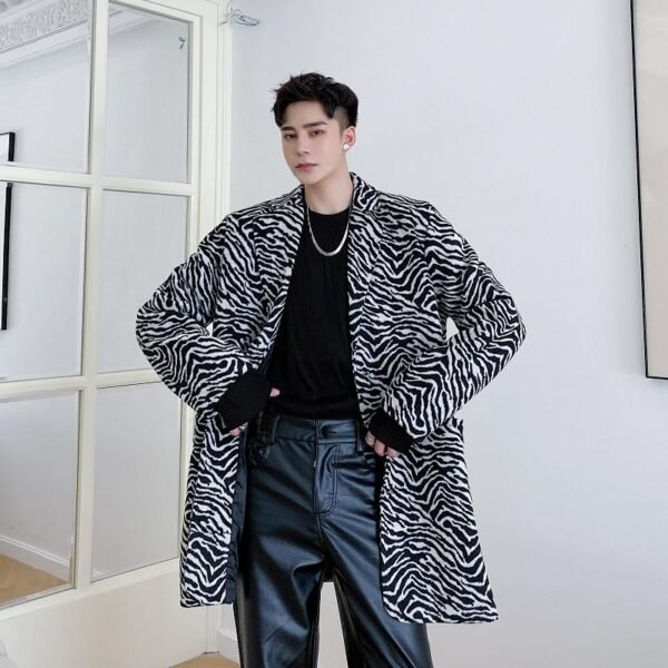 P135 Winter Personality Thick Long Suit Jacket