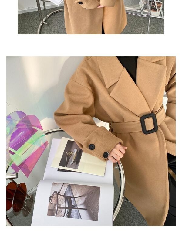 P120 Autumn and Winter Loose Decoration Woolen Coat