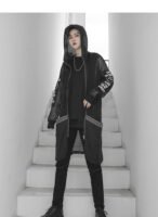 Fashion Streetwear Mesh Cardigan Mesh Jacket Loose Cardigan
