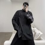 Japanese Yohji Yamamoto Casual Long-Sleeved Shirt Loose Shirt for Men