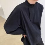 Original Design Cool Neutral Set Loose Linen Cotton Collar Shirt