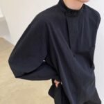 Original Design Cool Neutral Set Loose Linen Cotton Collar Shirt