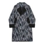 P165 Korean Tree Pattern Wool Over The Knee Coat Men