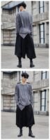 Original Design Dark Yamamoto Style Back-and-forth Stitched Long-sleeved T-shirt