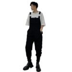 Mens Fashion Carhartt Overalls Black Cargo Dungarees