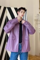 P110 New Loose Long Street Biker Jacket