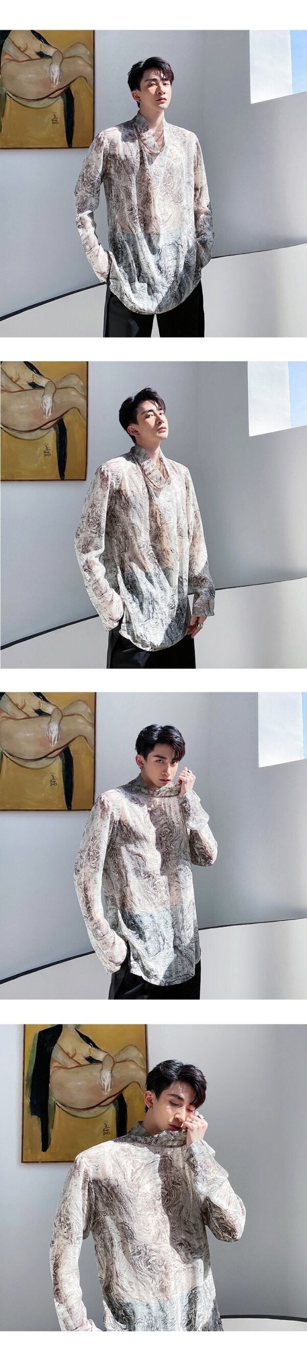 Men's Loose Lazy Broken T-shirt Bottoming Shirt