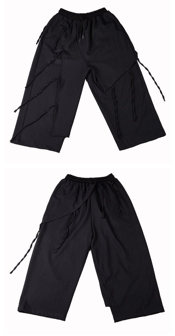 Uncle Nick's Same Loose Wide Leg Hairdresser Men's Casual Cropped Skirt Pants