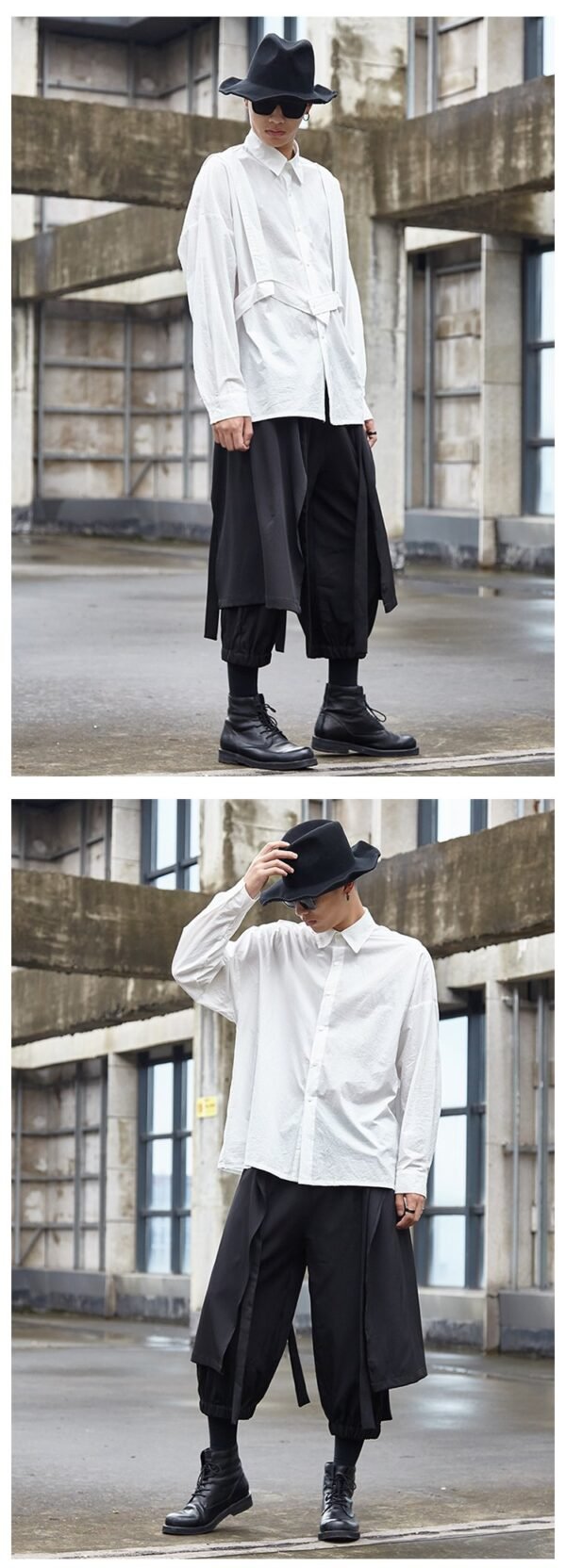 Yamamoto Yaosi Style Men's Cropped Casual Pants