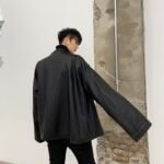 Irregular Retro PU Locomotive Leather Jacket