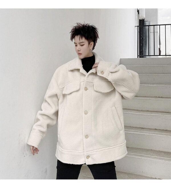 KK1576 Winter Pure Thicken Jacket Men's Loose Cotton Jacket
