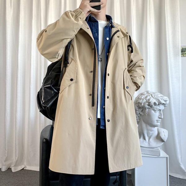 Dark Mid-length German Trench Coat