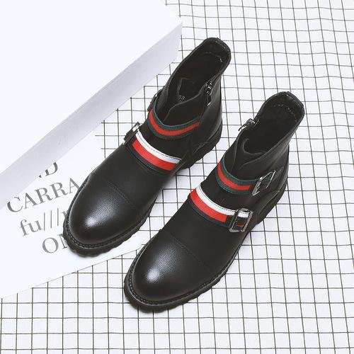 A248-96955-f105 Belt High Top Leather Shoes