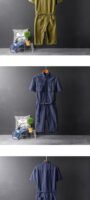 Korean Version of The British Body Suit Men's Summer Short-sleeved Shirt Jumpsuit
