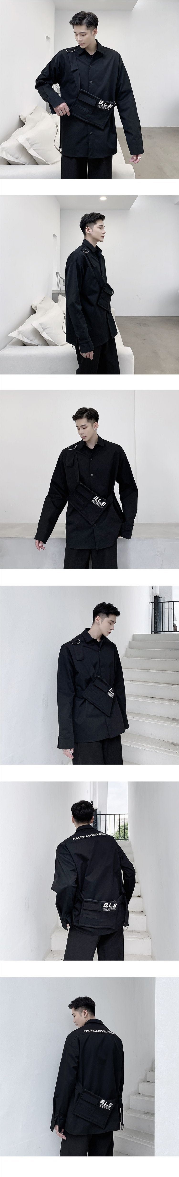 P85 Dark Three-dimensional Pocket Shirt Jacket