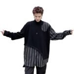WY06 Dark Series Loose-fitting Small High-necked Tide Men's Shirt
