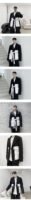 P140 Design Dark Minority Contrast Pocket Suit for Men