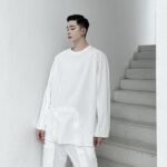 A452--652--P75  A New Round Collar, Dark Collar, Wind Jacket, Woolen Sweater, Men's Fashion Blazer  Tide