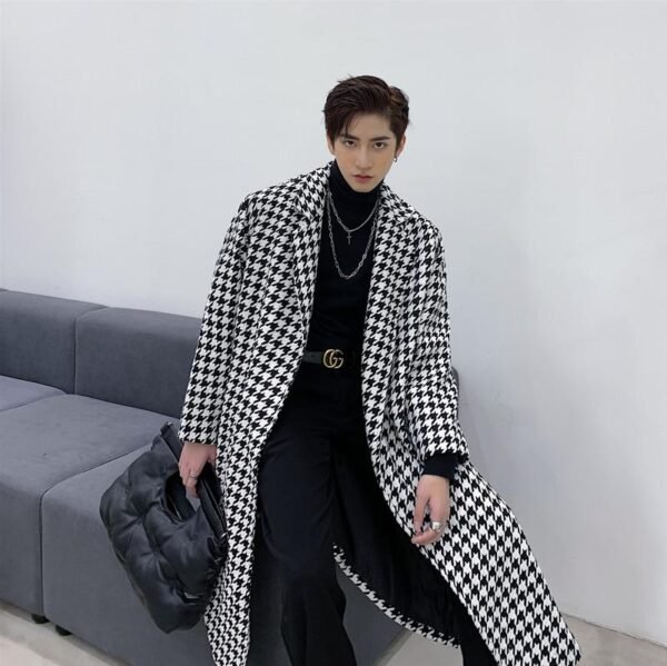 Retro Autumn and Winter Korean Youth Long Coat