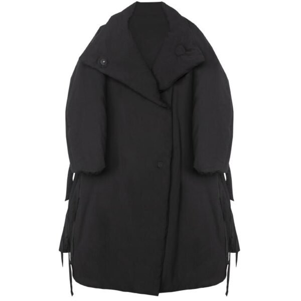 W1887 P185 Winter Long Over-the-knee Super Warm Cotton Coat Loose Japanese Niche Dark Gothic