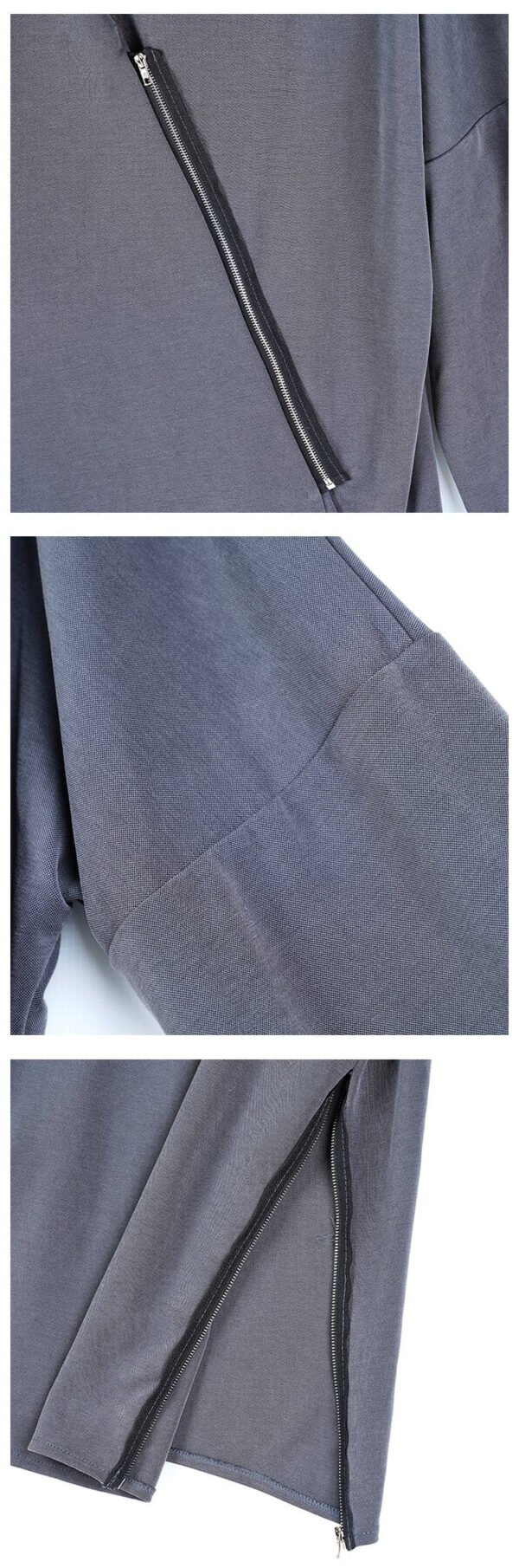 Original Design New Dark Series Yamamoto Yaosi Style Zipper Long Sleeve T-shirt