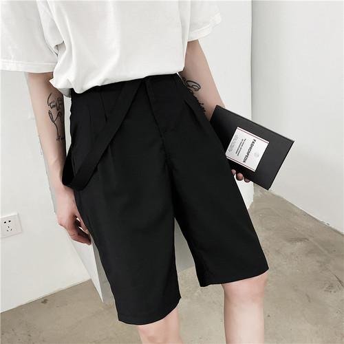 F48-P50 Detachable Ribbon Casual Elastic Short Trousers