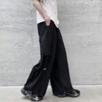 DK204 Casual Pants with Various Wearing Methods Men's Leggings and Overalls Loose Trend Straight Wide-leg Pants