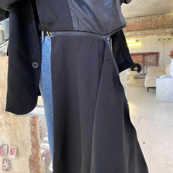 Streetwear Detachable Black Suit Black Blazer for Men
