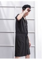 Japanese Retro-fitting Pants Suit Summer Men's Loose Short Sleeved Clothes Korean Version of The Integrated Suit Shorts
