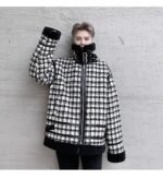 KK1545/P215 Thousand Birds Composite Velvet Thickened Jacket