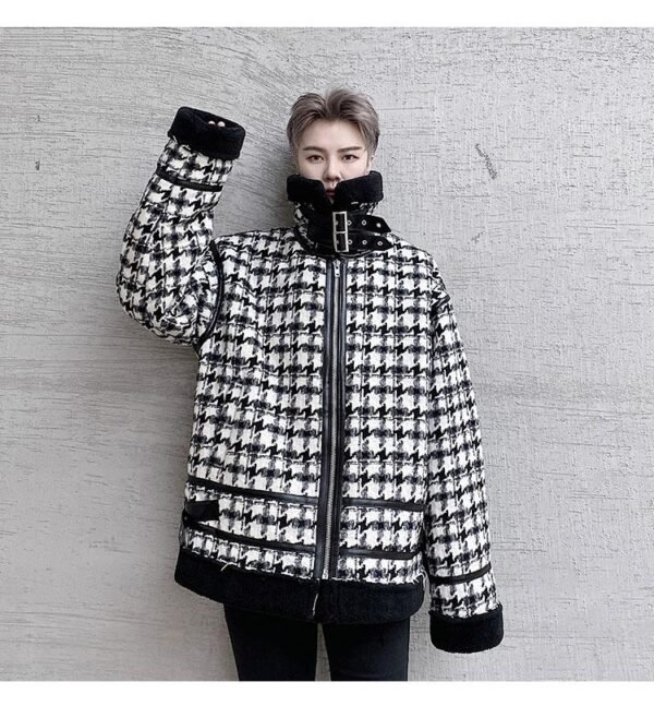 KK1545/P215 Thousand Birds Composite Velvet Thickened Jacket