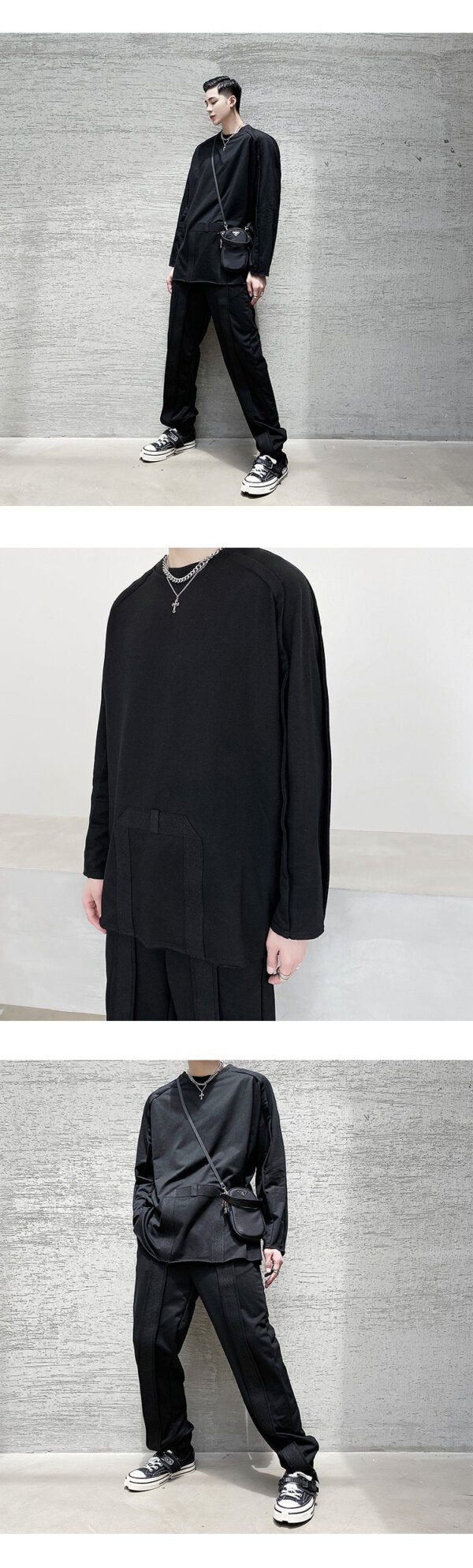 A452--652--P75  A New Round Collar, Dark Collar, Wind Jacket, Woolen Sweater, Men's Fashion Blazer  Tide