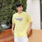 CT105-P65 Pin Printed Casual Loose T-shirt
