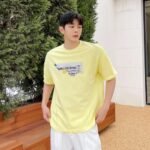 CT105-P65 Pin Printed Casual Loose T-shirt