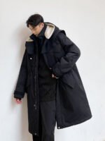 3815-P165 Hooded Padded Long Cotton Coat