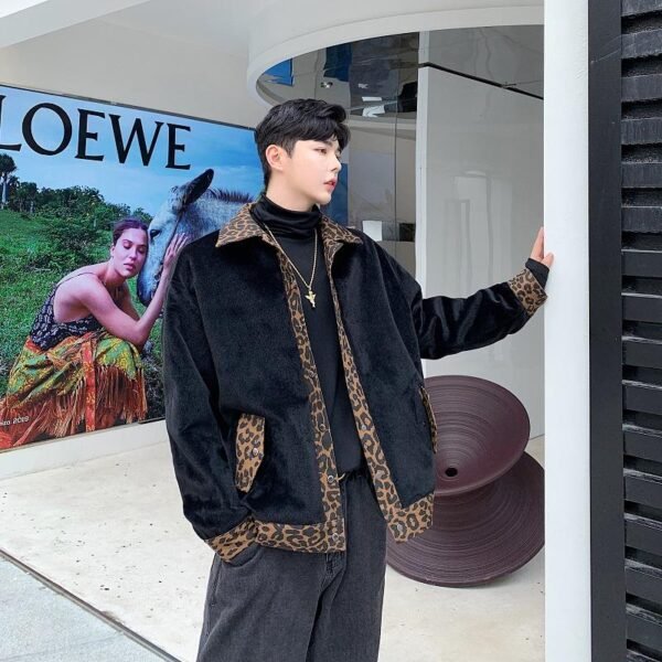 Both Side Can Wear Leapard Jacket