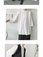 T1783 P40 Abstinence Series Cold Niche Loose All-match T-shirt