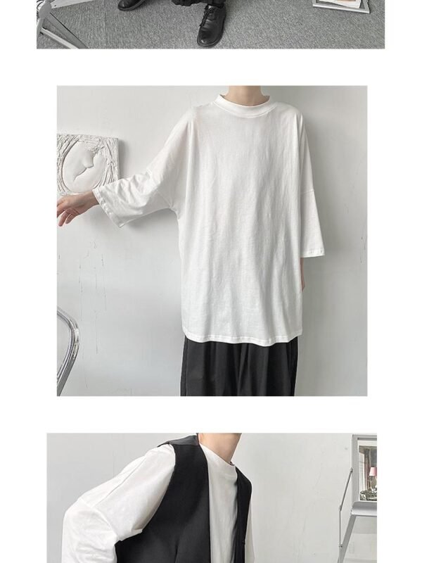 T1783 P40 Abstinence Series Cold Niche Loose All-match T-shirt