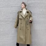 P125 Autumn and Winter Mid-length Men's Windbreaker Loose Lapel Jacket