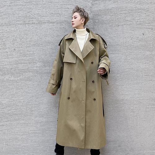 P125 Autumn and Winter Mid-length Men's Windbreaker Loose Lapel Jacket