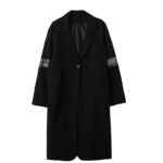 Aisa Fashion Long Trench Coat Black Windbreaker Plus Size Trench Coat