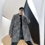 P135 Winter Personality Thick Long Suit Jacket
