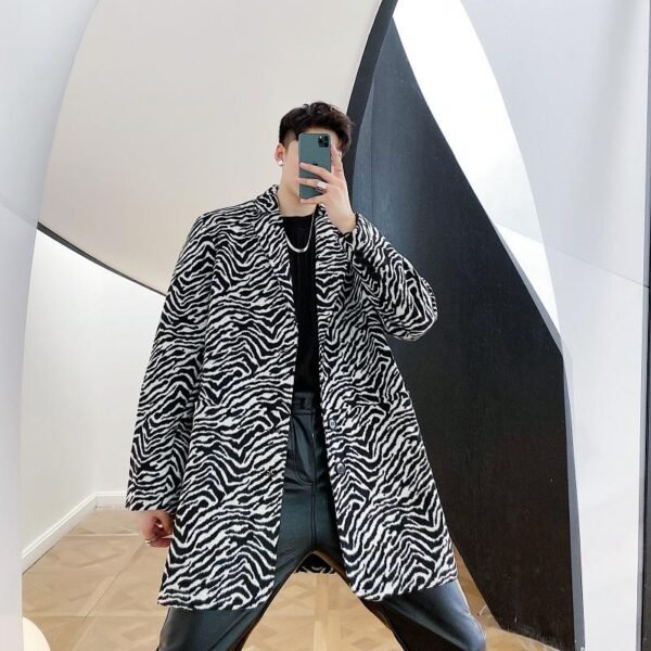 P135 Winter Personality Thick Long Suit Jacket