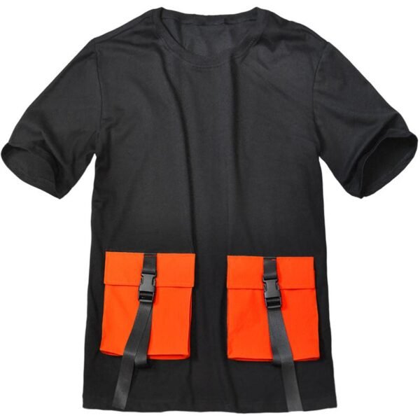 Men's loose stand collar short sleeve T-shirt