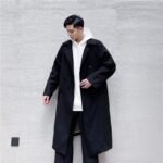 Retro Plaid Wool Coat Plaid Trench Coat Flannel Coat Checkered Jacket Double Breasted Coat