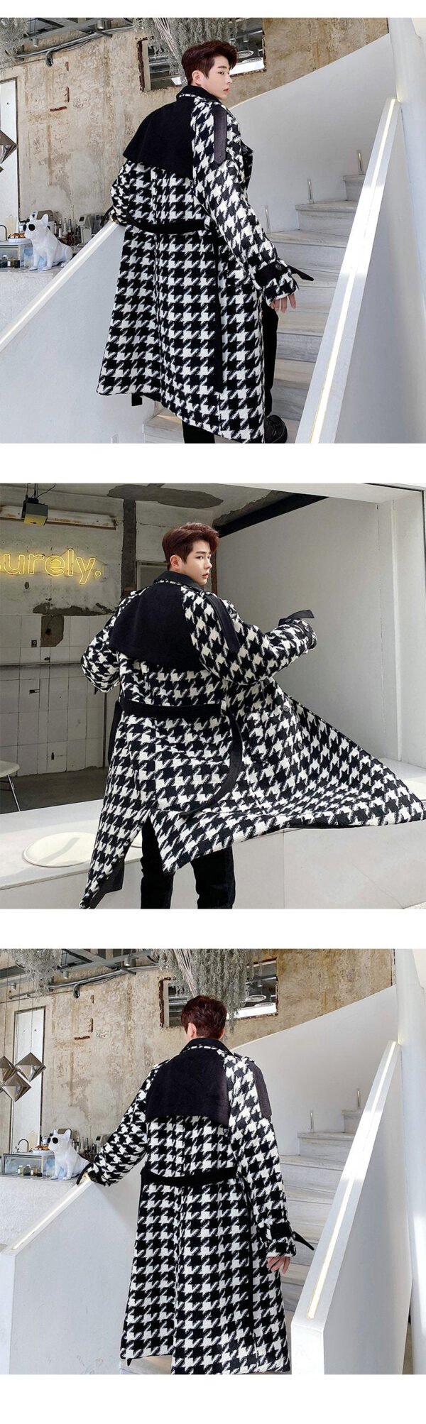 P165 Plus Cotton Thick Mid-length Windproof Coat Jacket