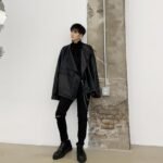 Irregular Retro PU Locomotive Leather Jacket