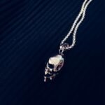 Japanese Set Up Exquisite Solid Small Skull Titanium Steel Couple Necklace