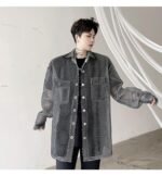 KK1662/P115 Mesh Hollow Edging Solid Color Loose Sunscreen Windbreaker Jacket